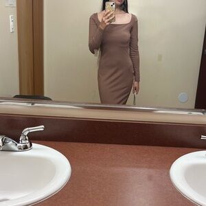 Dress with slit in the back